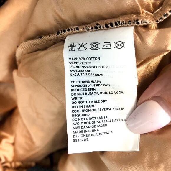 BARDOT Women's Zendaya Mini Lace Dress US 8 Large Black Nude Off Shoulder NWT - Picture 11 of 12